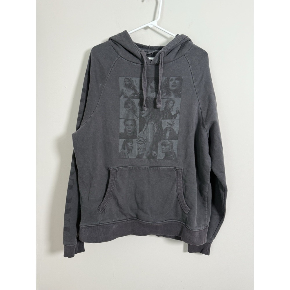 Taylor Swift The Eras Tour Hoodie Gray Black Sz M Official Concert Merch Collage - Picture 2 of 10